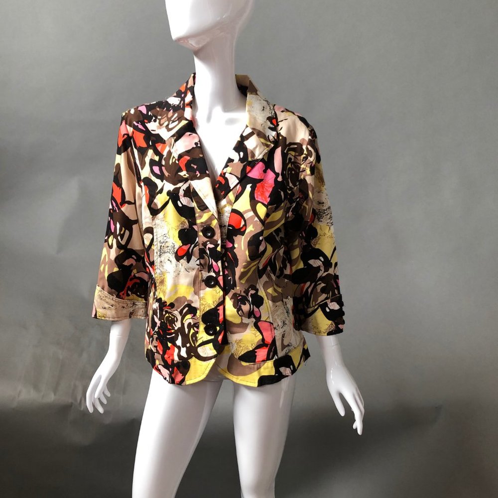 Abstract Print Blazer by R.Q.T - Picture 1 of 8